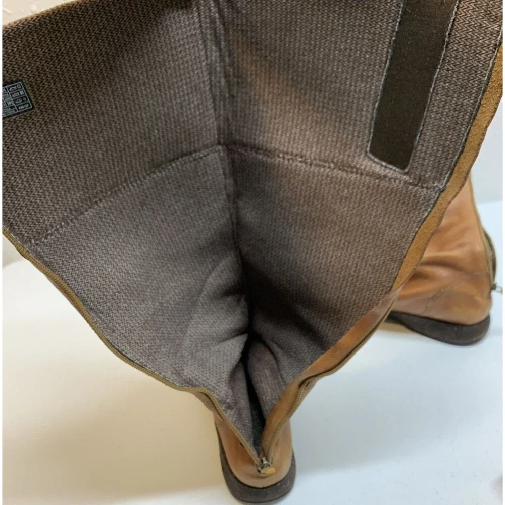 Teva Women's Afton Boot 9.5 Tall Cognac Brown Leather Outdoor Riding Bootie